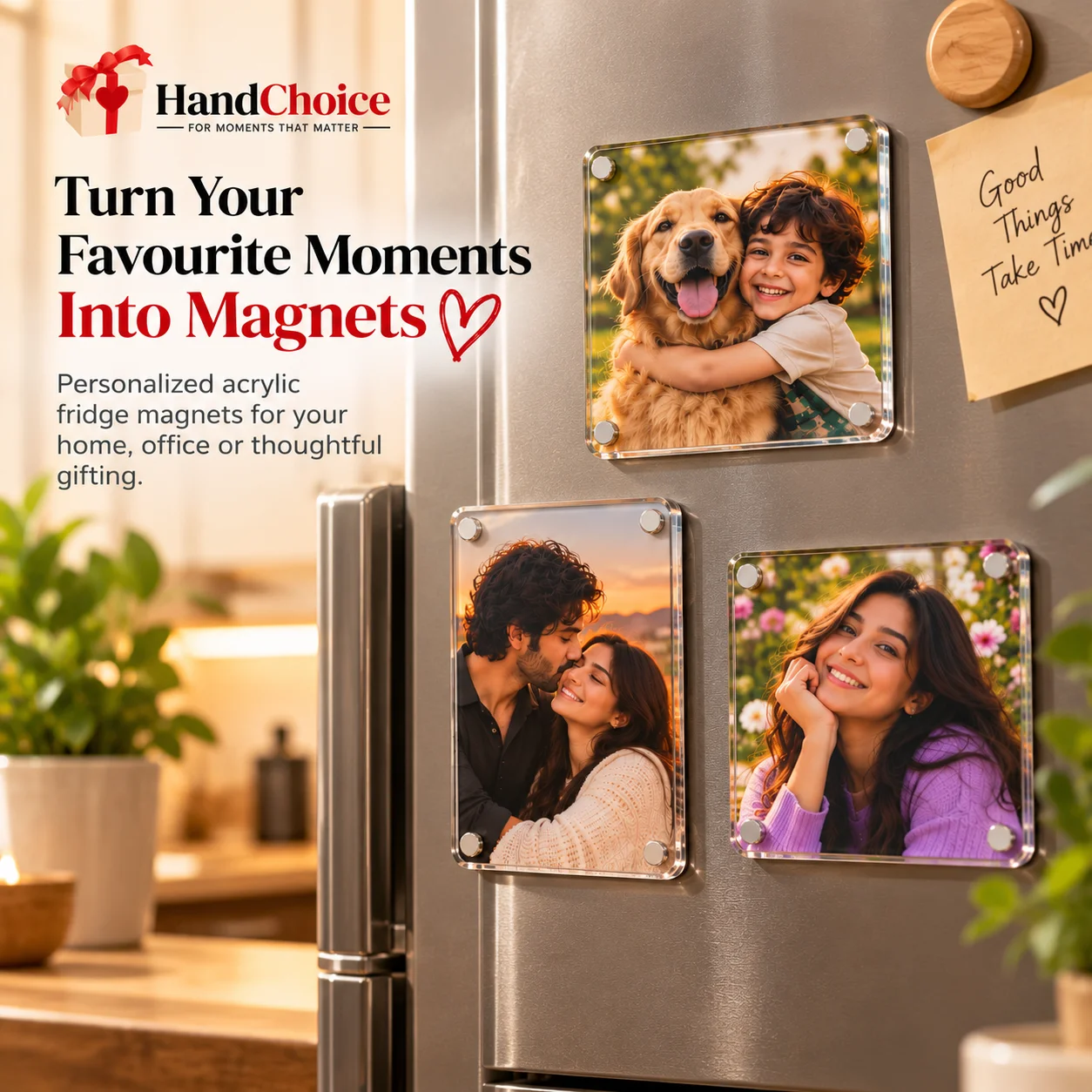 Acrylic Photo Fridge Magnet (2 pieces)