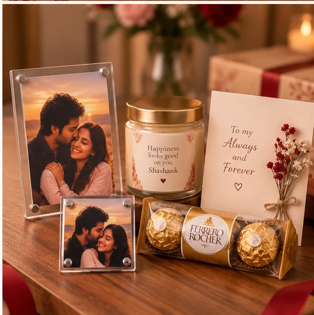 HandChoice Premium Anniversary Gift Hamper for Couples view 2